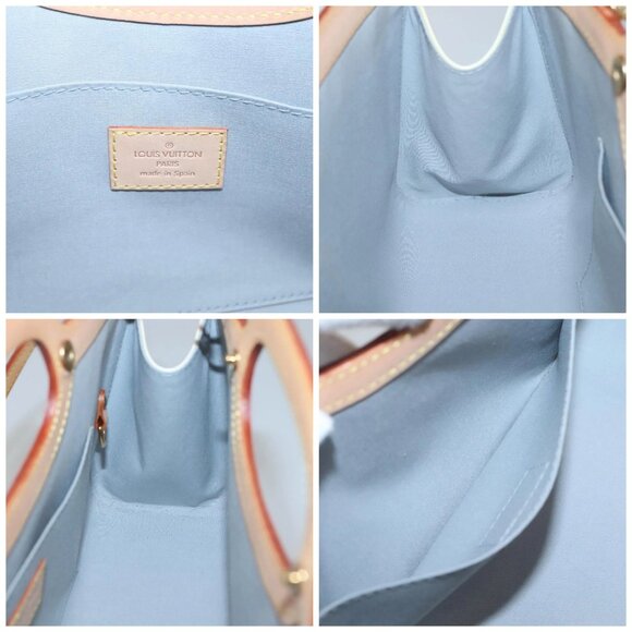 LOUIS VUITTON Monogram Vernis Roxbury Drive Hand Bag Perle - Picture 15 of 16